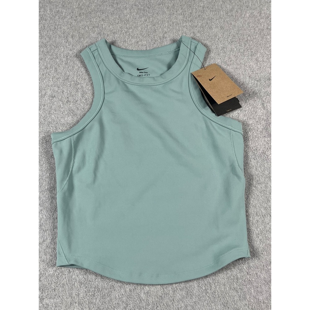 Nike One Dri-FIT Womens Training Tank Top Sage Green FN2806-017 Small NWT